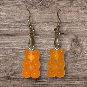 Gummy Bear Earrings: Silver-Plated, Nickel-Free Hooks
